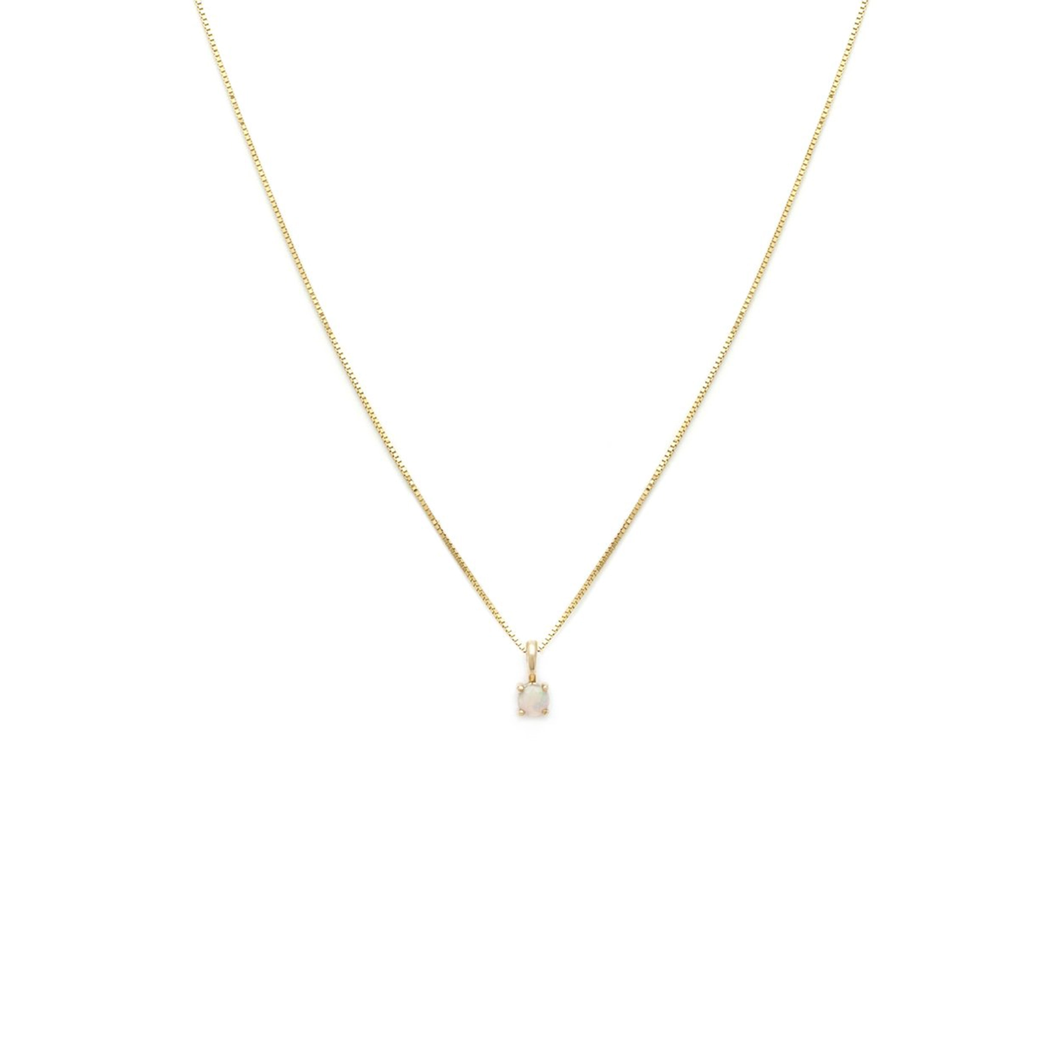 18K Gold Ethiopian Opal Necklace