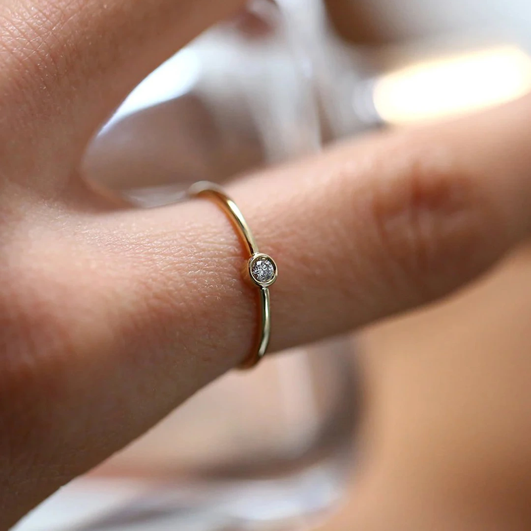 Solo Bezel Set Diamond Ring