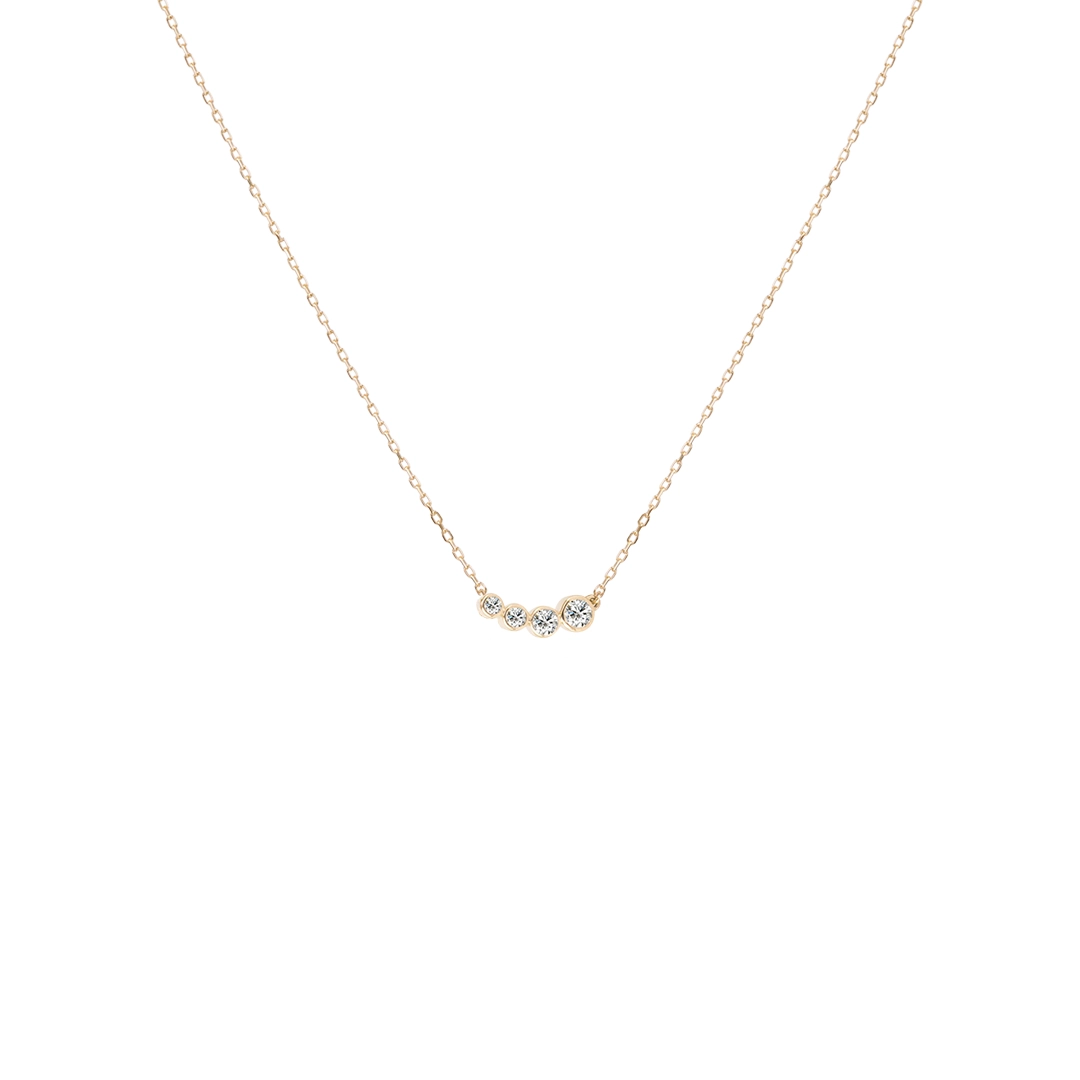 18K Gold La Rose Bezel Diamond Necklace