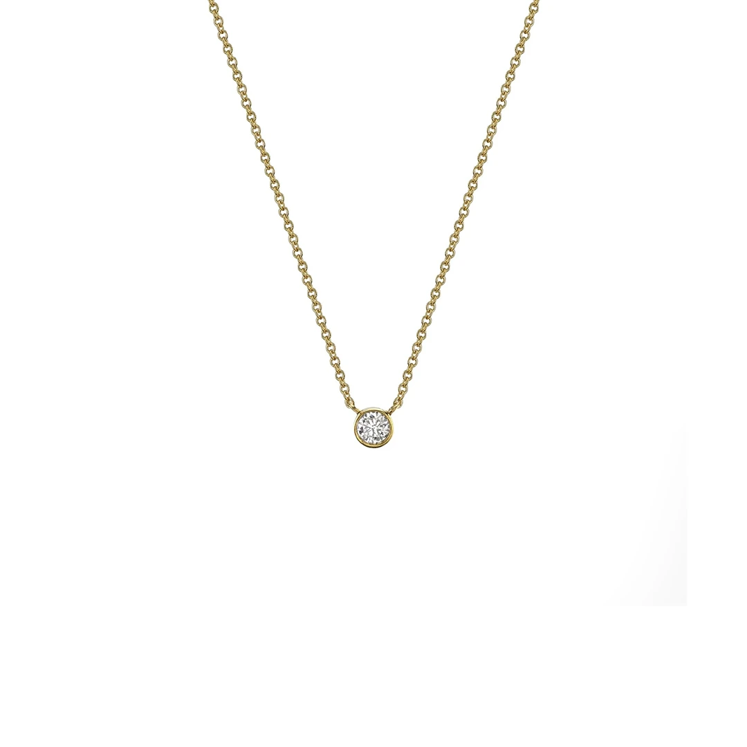 Solo Bezel Set Diamond Necklace