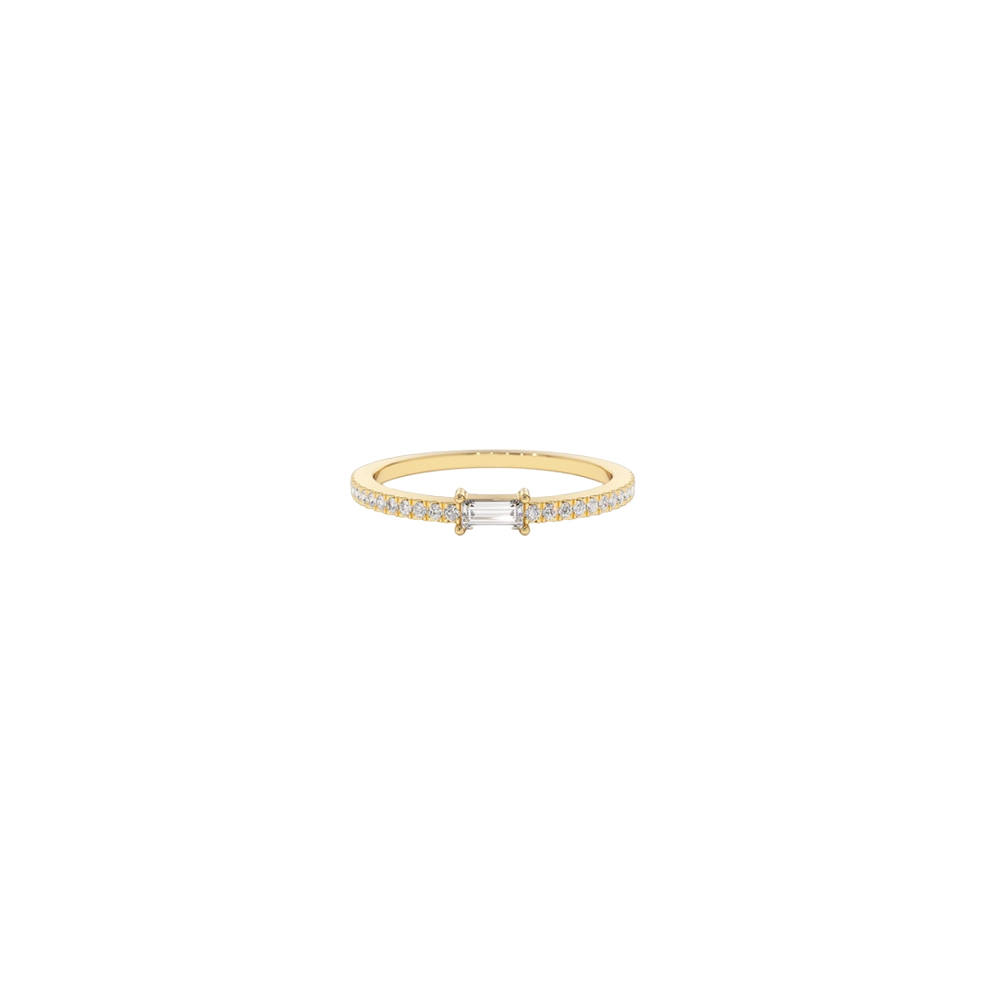 18K Gold Queen Stack Diamond Ring