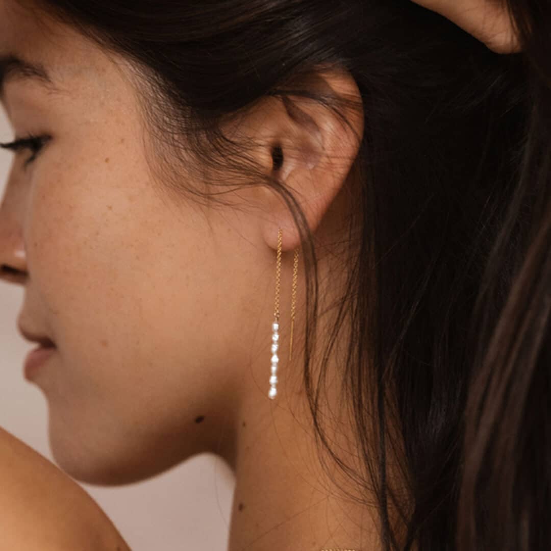 Pearly Thread Earrings