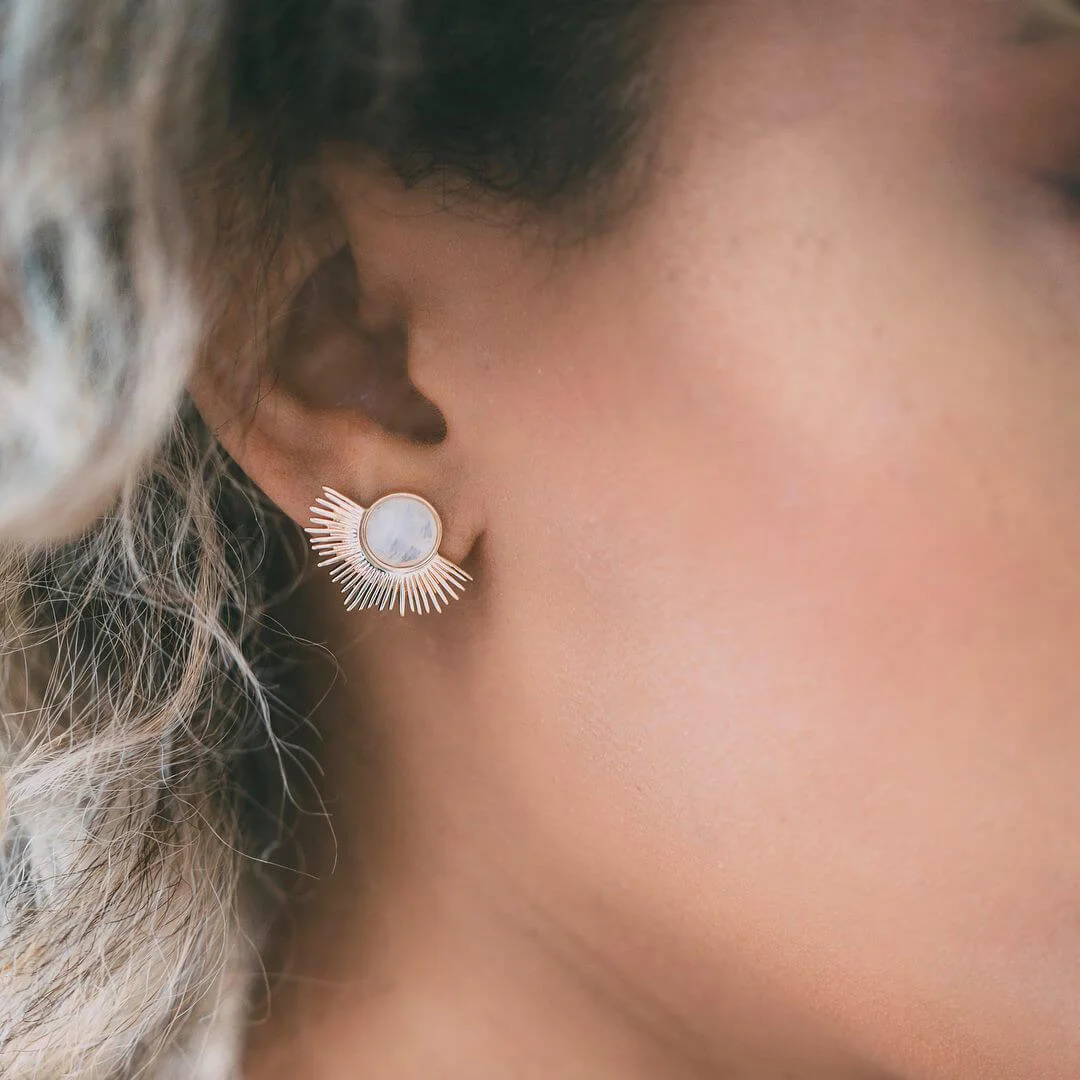 Hera Gemstone Stud Earrings