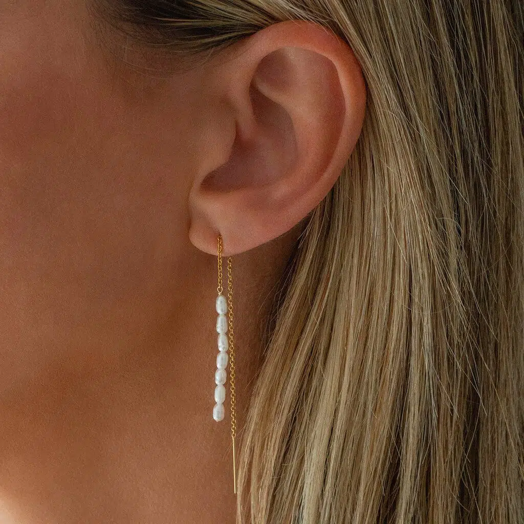 Pearly Thread Earrings