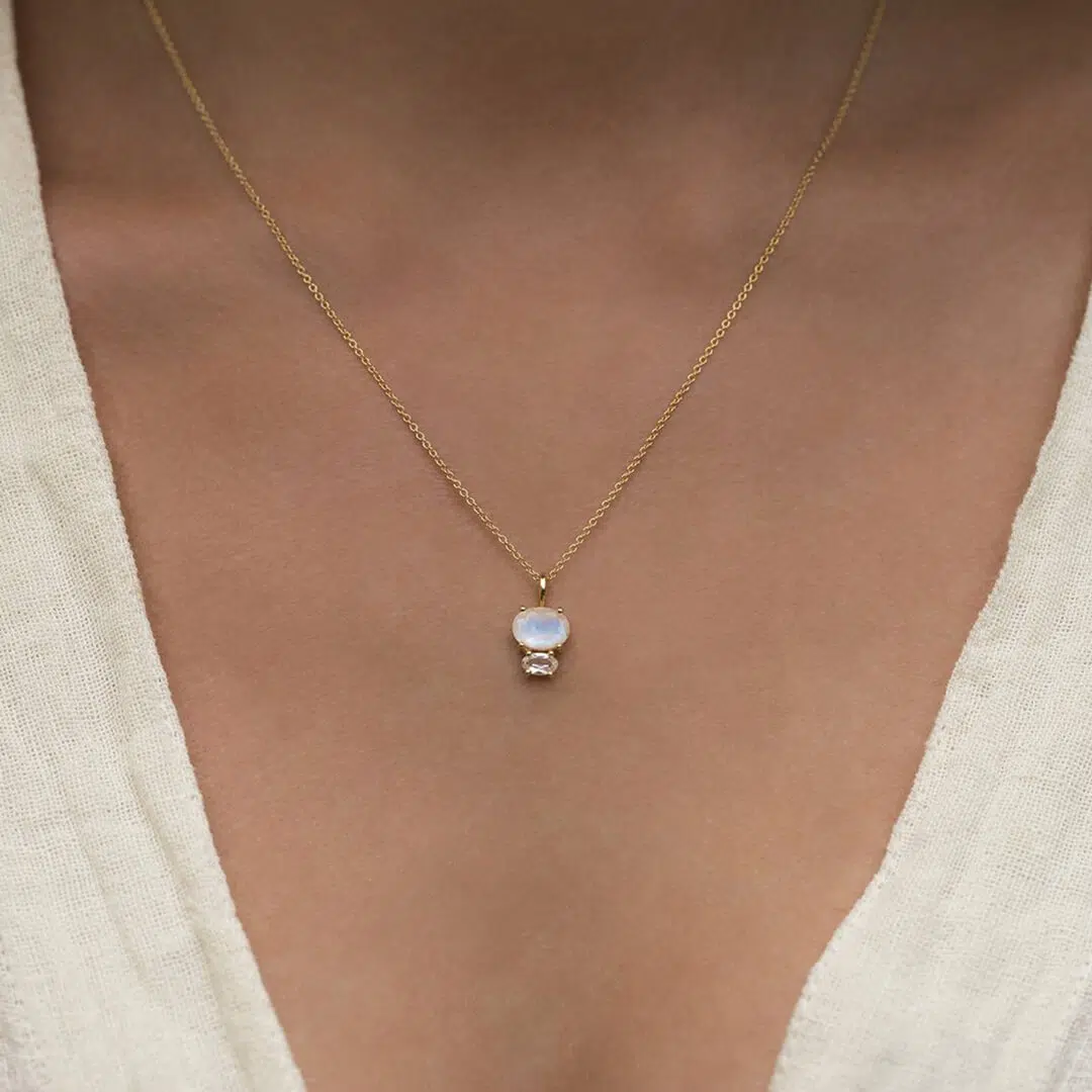 Double Gemstone Necklace