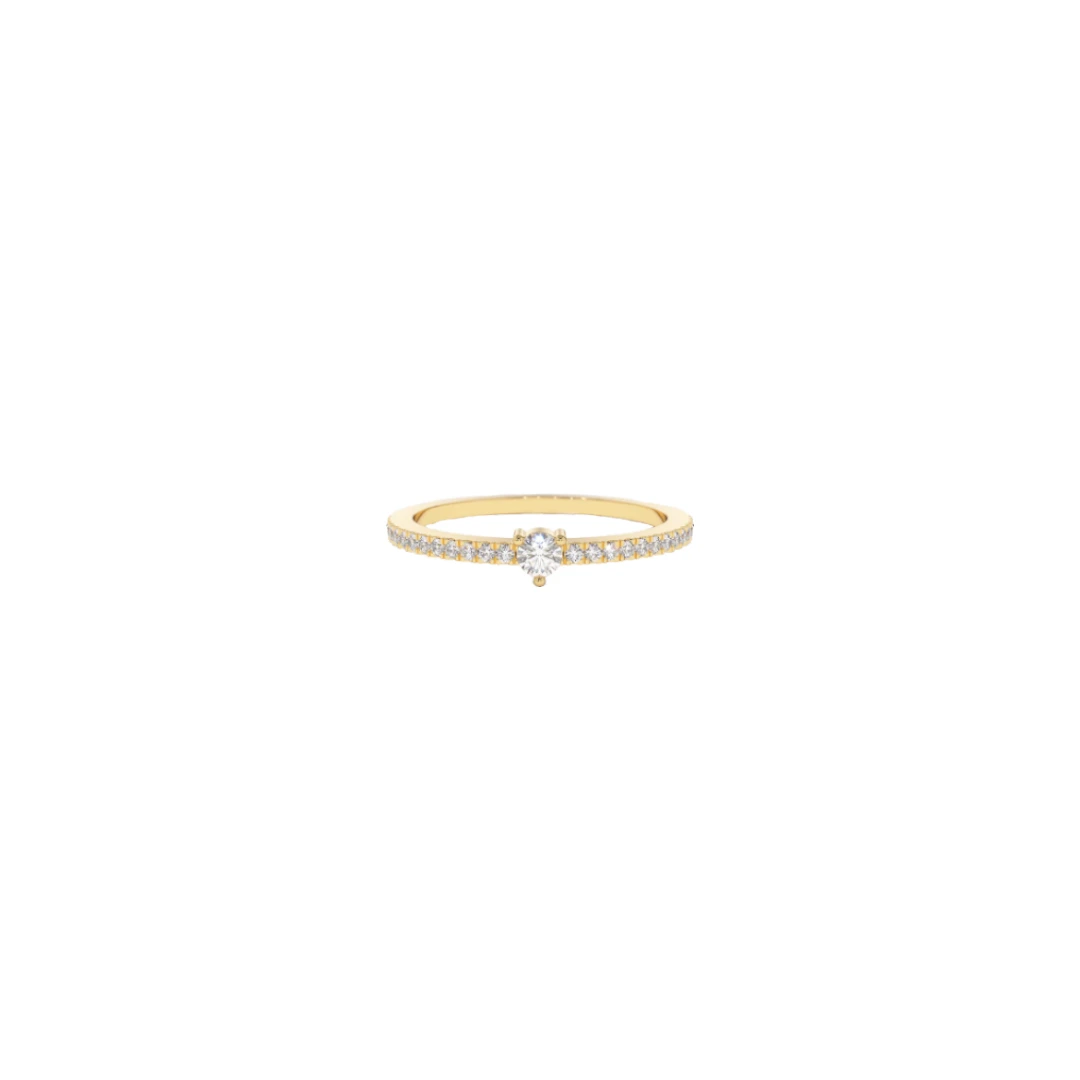 18K Gold Princess Stack Diamond Ring
